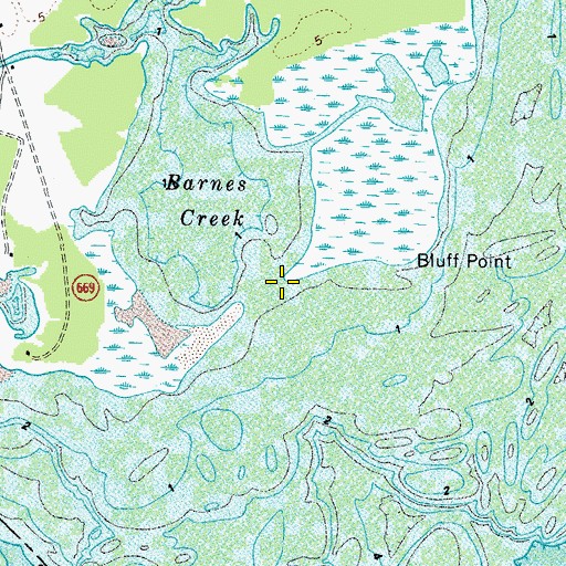 Topographic Map of Barnes Creek, VA