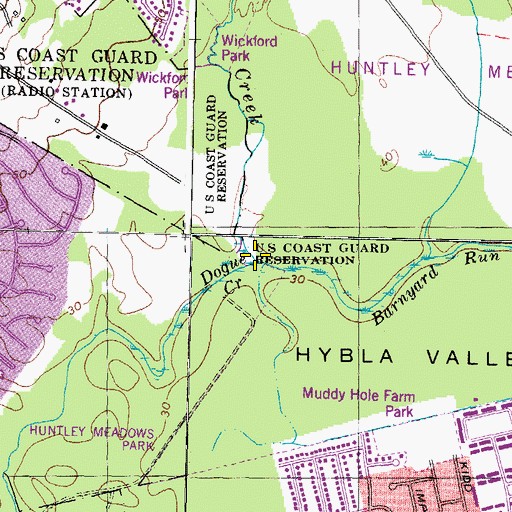 Topographic Map of Barnyard Run, VA