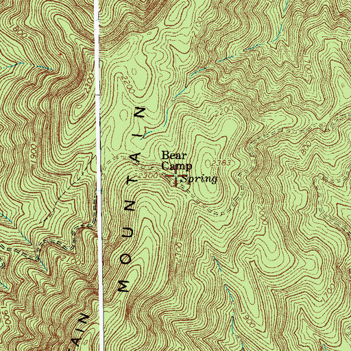 Topographic Map of Bear Camp, VA