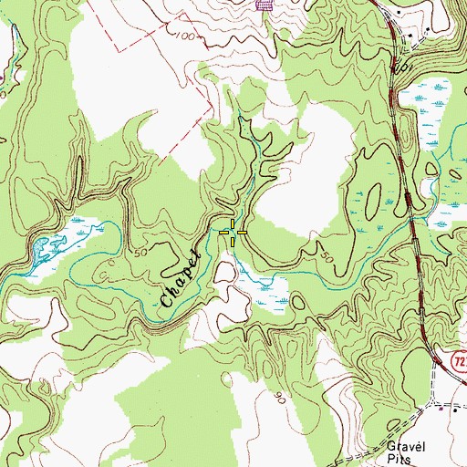 Topographic Map of Beaver Branch, VA