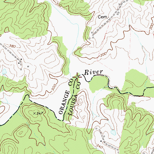 Topographic Map of Beaver Creek, VA