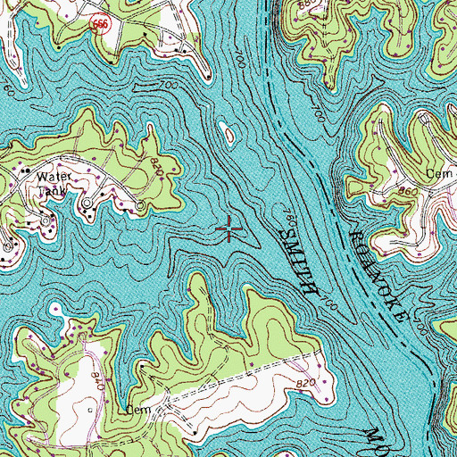 Topographic Map of Beckys Creek, VA