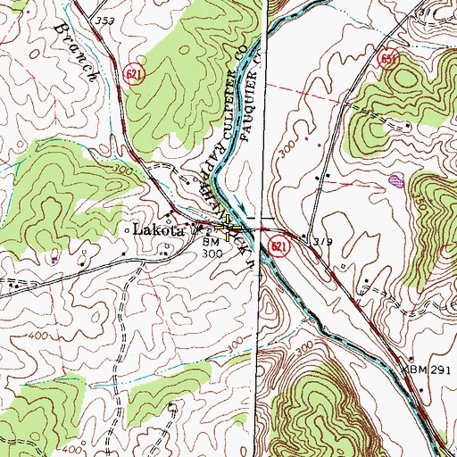 Topographic Map of Bee Branch, VA
