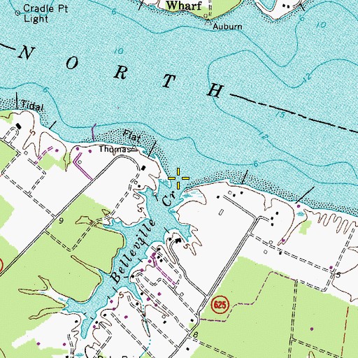 Topographic Map of Belleville Creek, VA