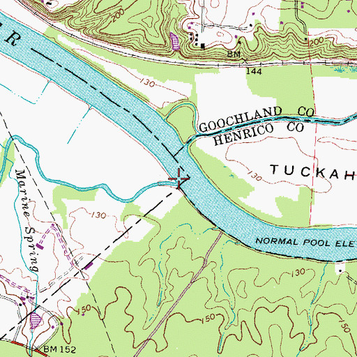 Topographic Map of Bernards Creek, VA
