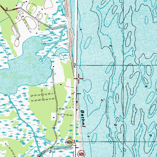Topographic Map of Bethel Beach, VA