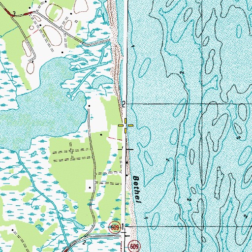 Topographic Map of Bethel Beach, VA