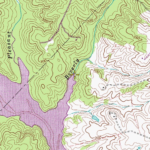 Topographic Map of Beverly Run, VA