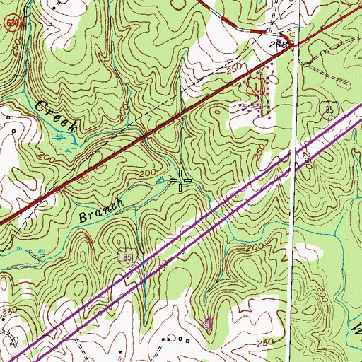 Topographic Map of Big Branch, VA