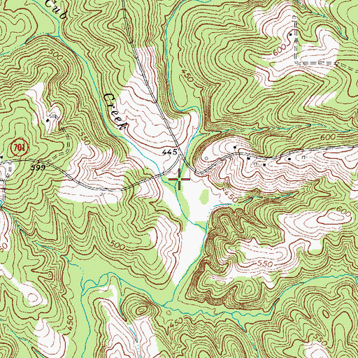 Topographic Map of Big Cub Creek, VA