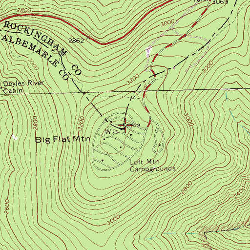 Topographic Map of Big Flat Mountain, VA