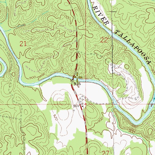 Topographic Map of Smith Ford, AL