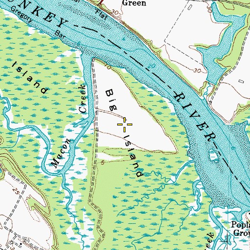 Topographic Map of Big Island, VA