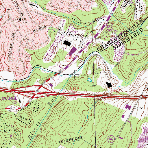 Topographic Map of Biscuit Run, VA