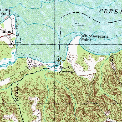 Topographic Map of Black Swamp Branch, VA