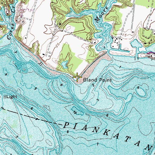 Topographic Map of Bland Point, VA