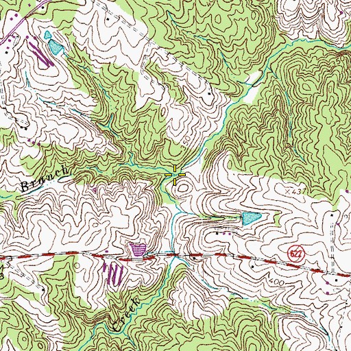 Topographic Map of Bob Branch, VA