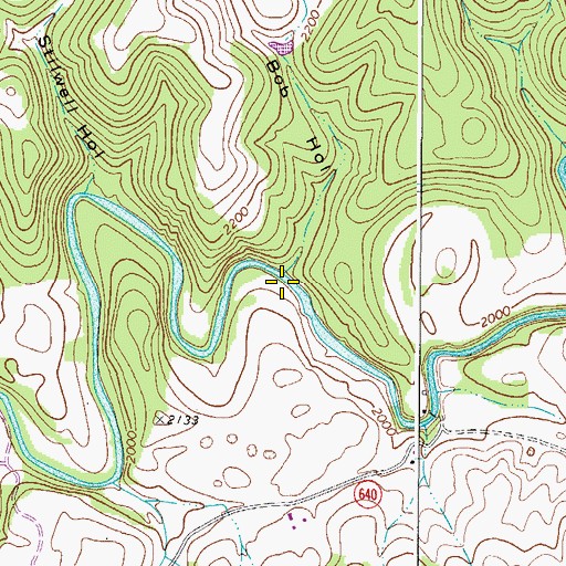 Topographic Map of Bob Hollow, VA