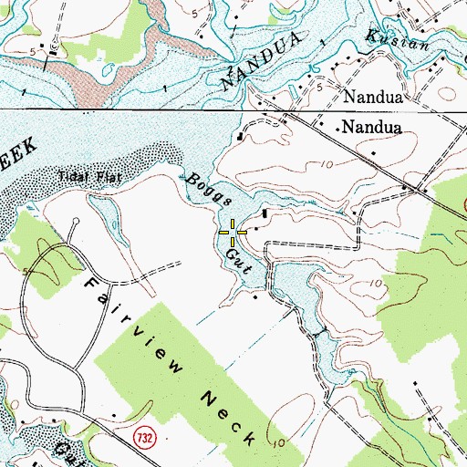 Topographic Map of Boggs Gut, VA