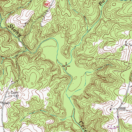 Topographic Map of Bold Branch, VA