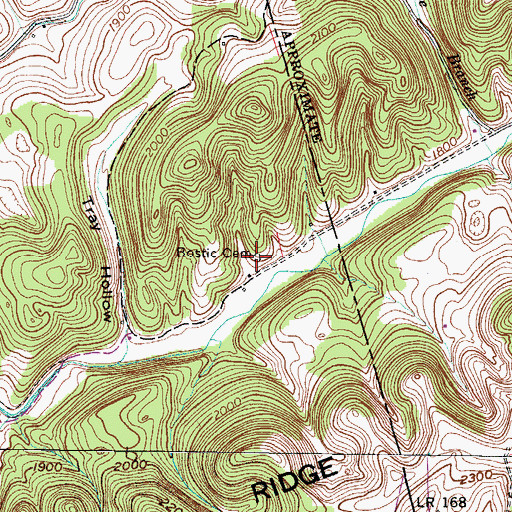 Topographic Map of Bostic Cemetery, VA