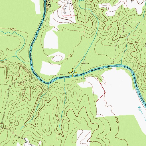 Topographic Map of Bourdon Creek, VA