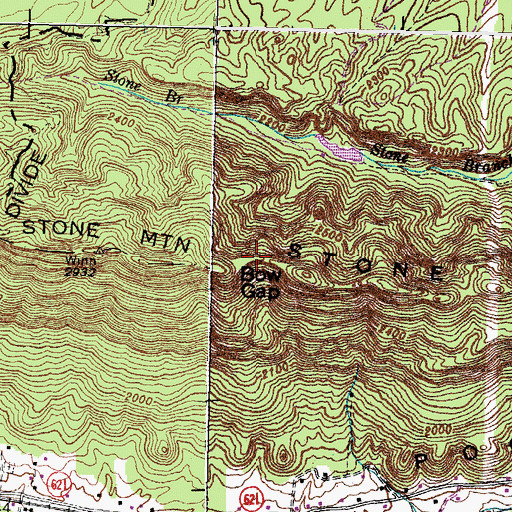 Topographic Map of Bow Gap, VA