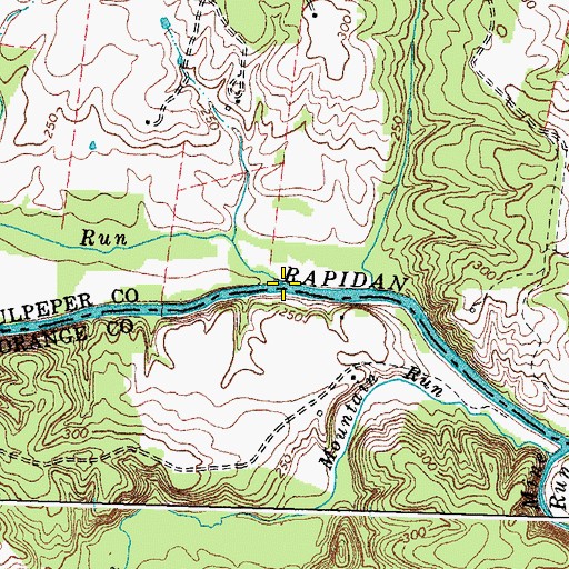 Topographic Map of Brook Run, VA