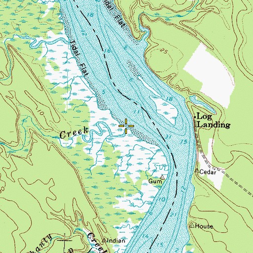 Topographic Map of Brooks Creek, VA