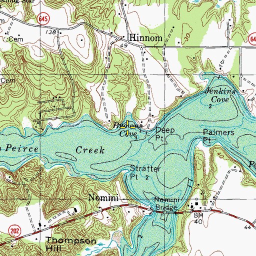 Topographic Map of Browns Cove, VA
