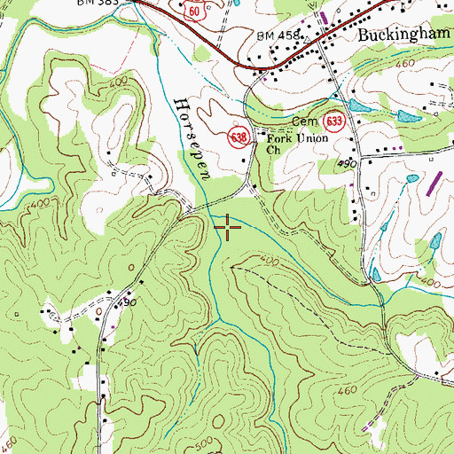 Topographic Map of Bryant Creek, VA