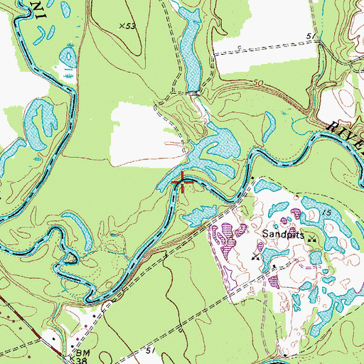Topographic Map of Buckyard Branch, VA