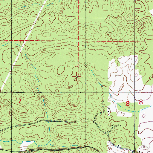 Topographic Map of Dogwood Number 3 Mine, AL