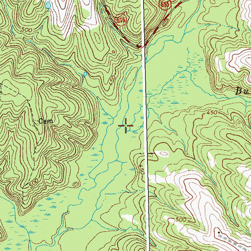 Topographic Map of Butterwood Creek, VA