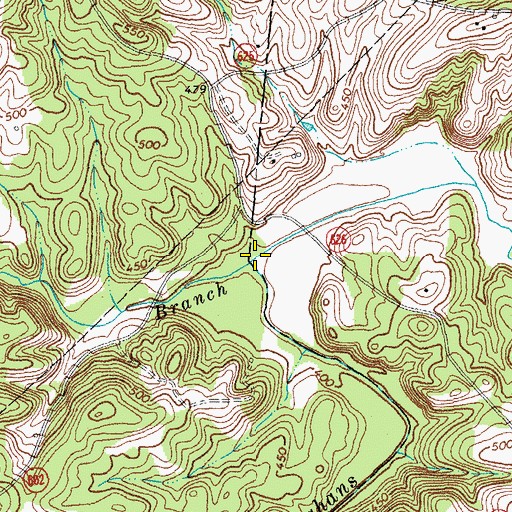 Topographic Map of Cabin Branch, VA