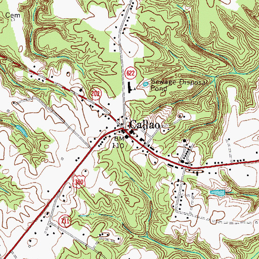 Topographic Map of Callao, VA