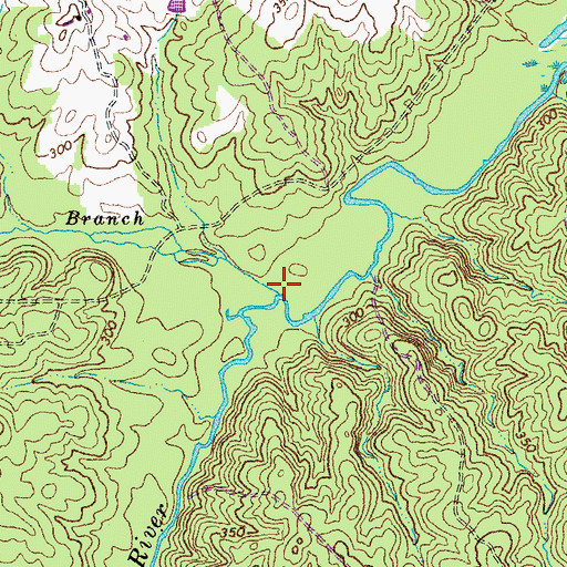 Topographic Map of Camp Branch, VA