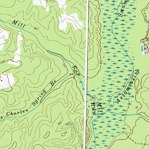 Topographic Map of Cape Charles Spring Branch, VA