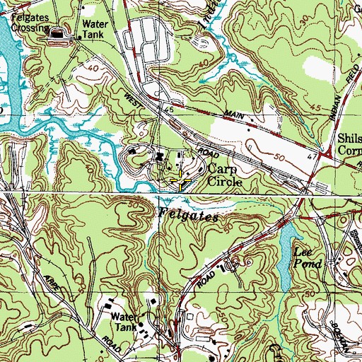 Topographic Map of Carp Circle, VA