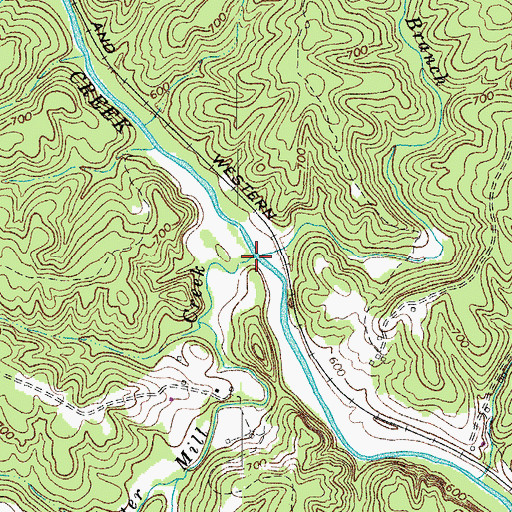 Topographic Map of Carter Mill Creek, VA