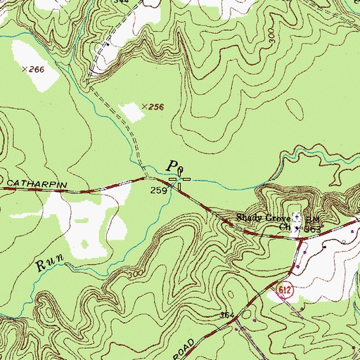 Topographic Map of Catharpin Run, VA