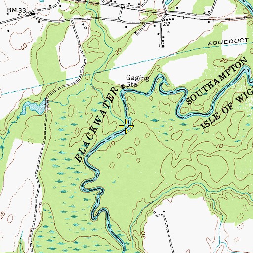 Topographic Map of Cattail Swamp, VA