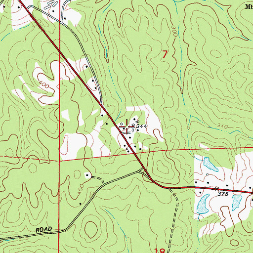 Topographic Map of Hoehn Mine, AL