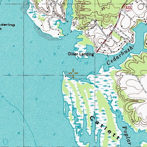 Topographic Map of Cedarbush Creek, VA