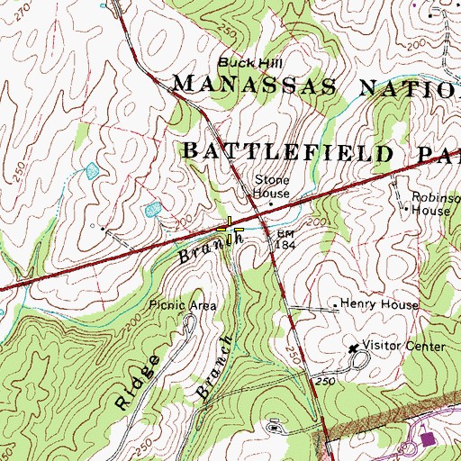 Topographic Map of Chinn Branch, VA