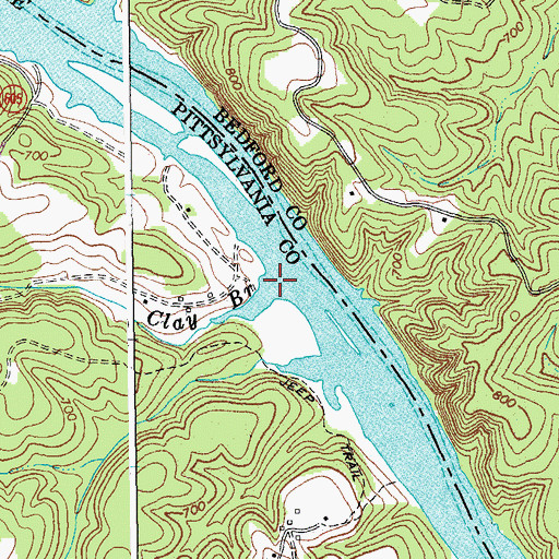 Topographic Map of Clay Branch, VA