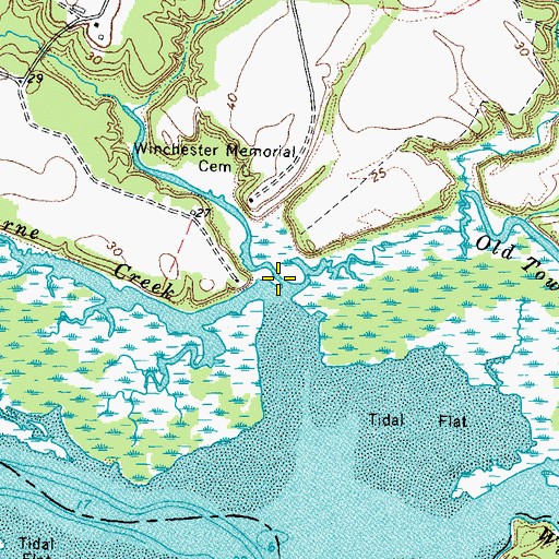 Topographic Map of Clayborne Creek, VA