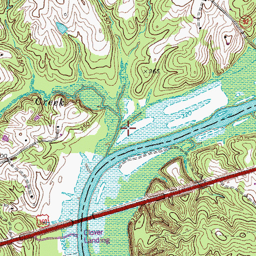 Topographic Map of Clover Creek, VA