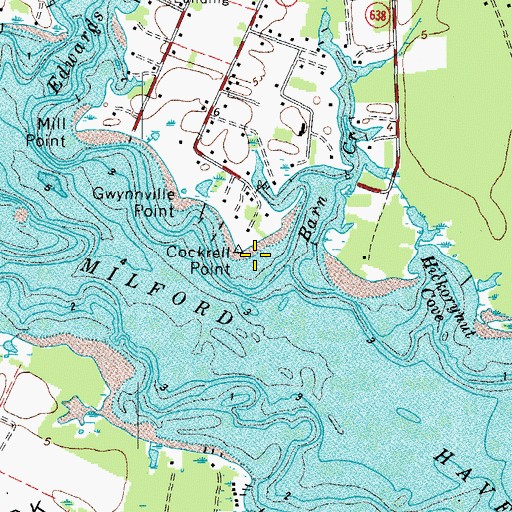 Topographic Map of Cockrell Point, VA