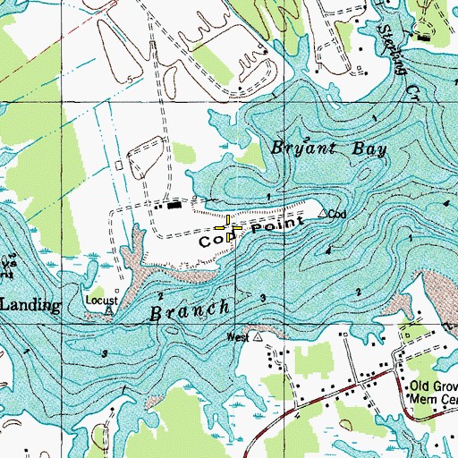 Topographic Map of Cod Point, VA
